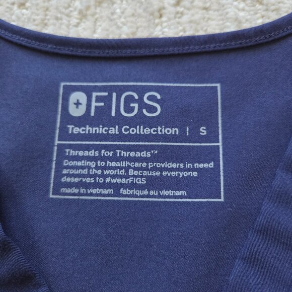 FIGS Scrub Set Women Navy Blue Catarina Top Small Zamora Jogger Pants Petite XS - Picture 6 of 16